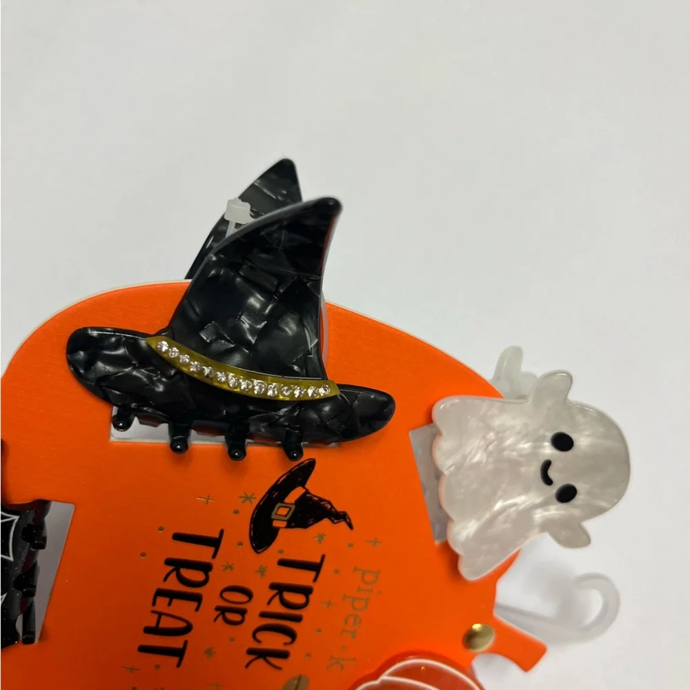 NWT 🎃🦇👻 Piper K Adorable Halloween hair claws clips set of 5
